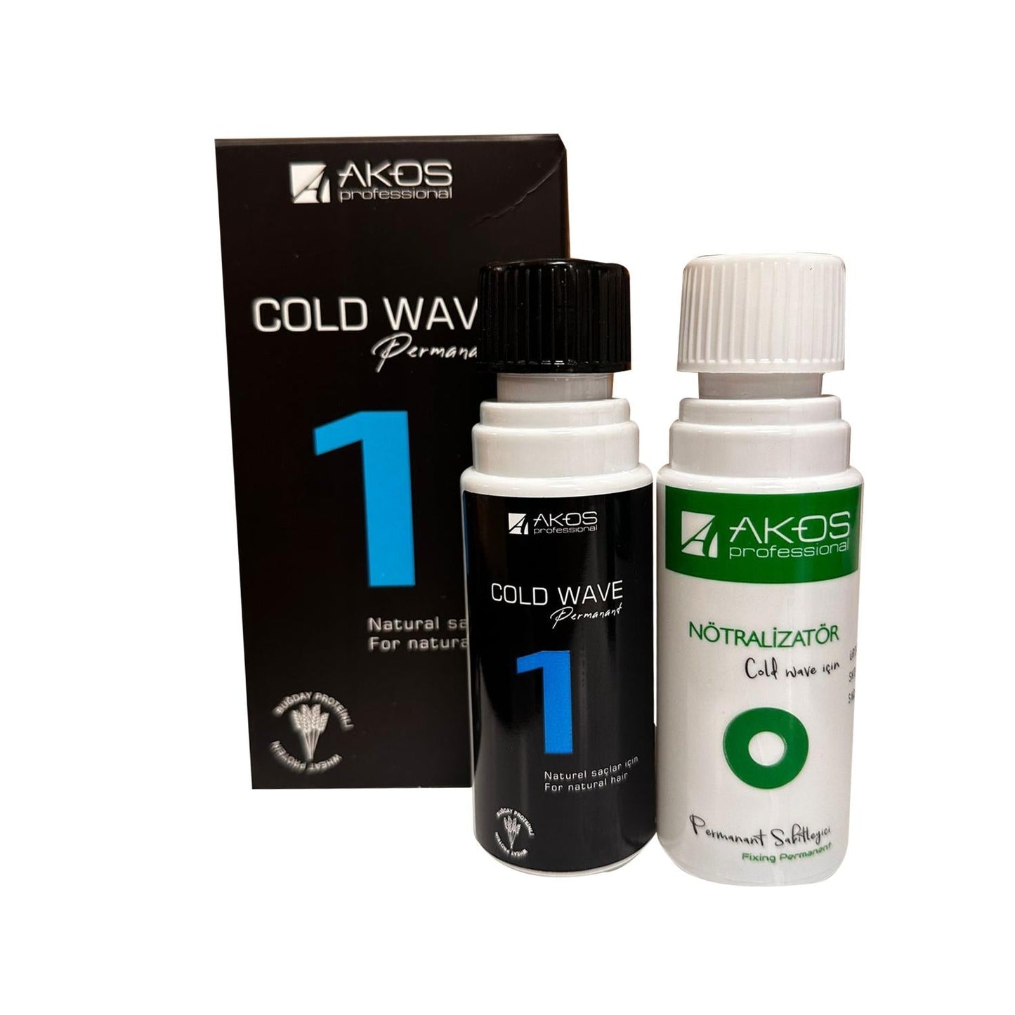 Akos Hair Perming Kit for Natural Hair - Cold Wave Perming Solution - Perma Seti No:1