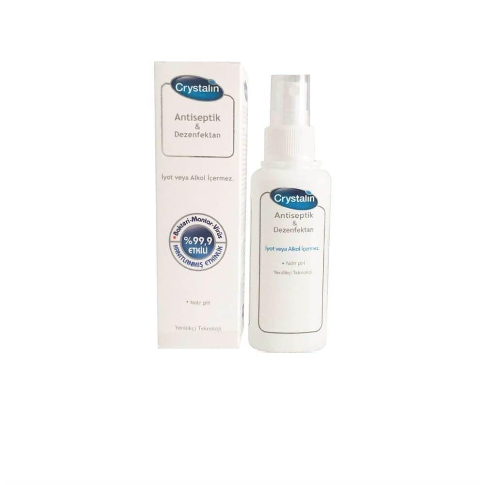Crystalin Antiseptic & Disinfectant Solution 100ml - Gentle, Alcohol-Free Wound Care for Sensitive Skin