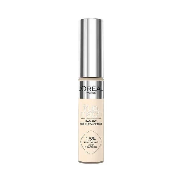L'OrŽal Paris True Match Radiant Serum Concealer - Hyaluronic Acid & Caffeine Complex for Dark Circles & Under-Eye Bags