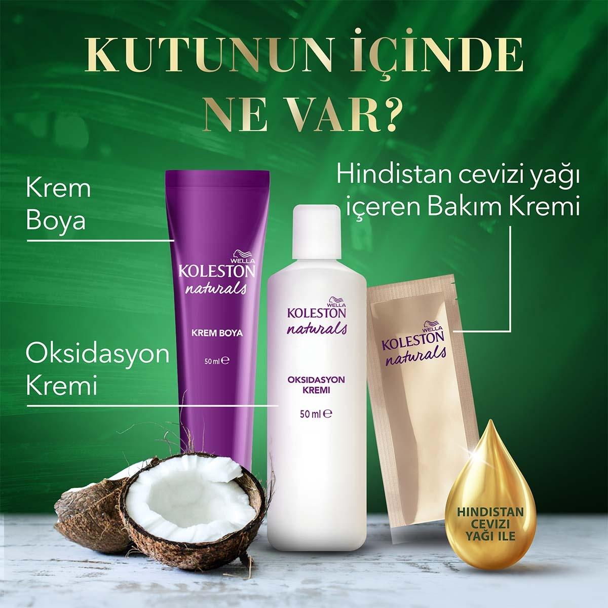 Wella Koleston Naturals Hair Dye - Long-Lasting Color with Coconut Oil