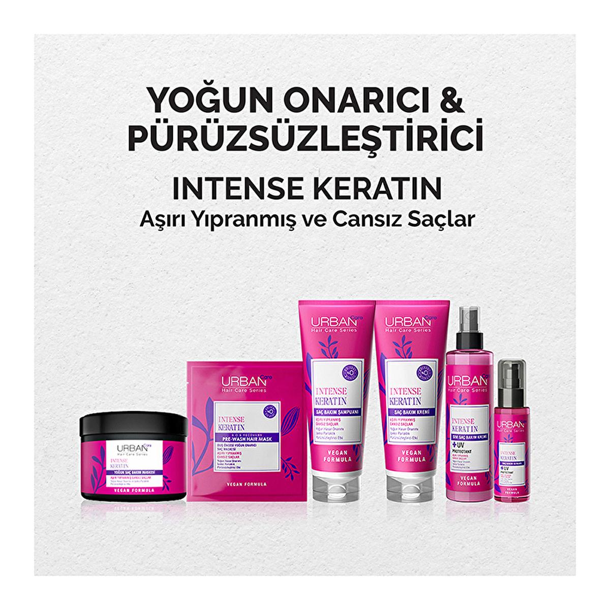 Urban Care Intense Keratin Hair Care Mask - Intensive Repair for Damaged Hair, Vegan & Paraben-Free