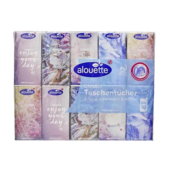 Alouette Soft Tissue Paper - 30 Packs of 10, Chlorine-Free & Hygienic