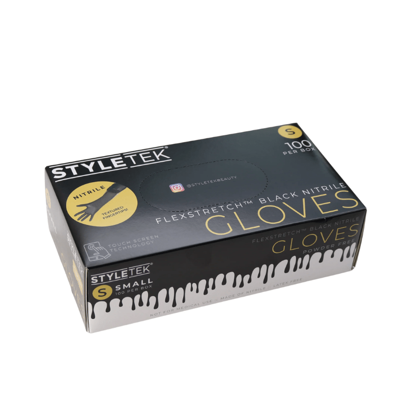 Styletek Black Nitrile Gloves 100pk - M2G