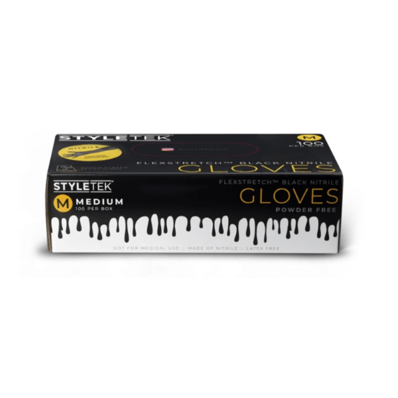 Styletek Black Nitrile Gloves 100pk - M2G