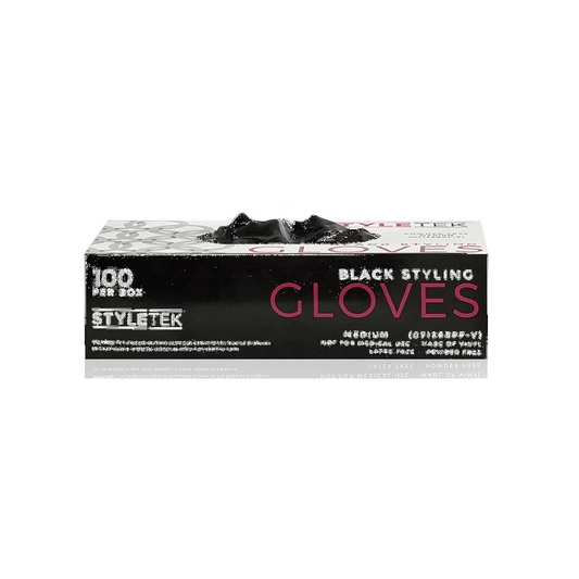 Styletek Black Powder Free Gloves 100ct - M2G