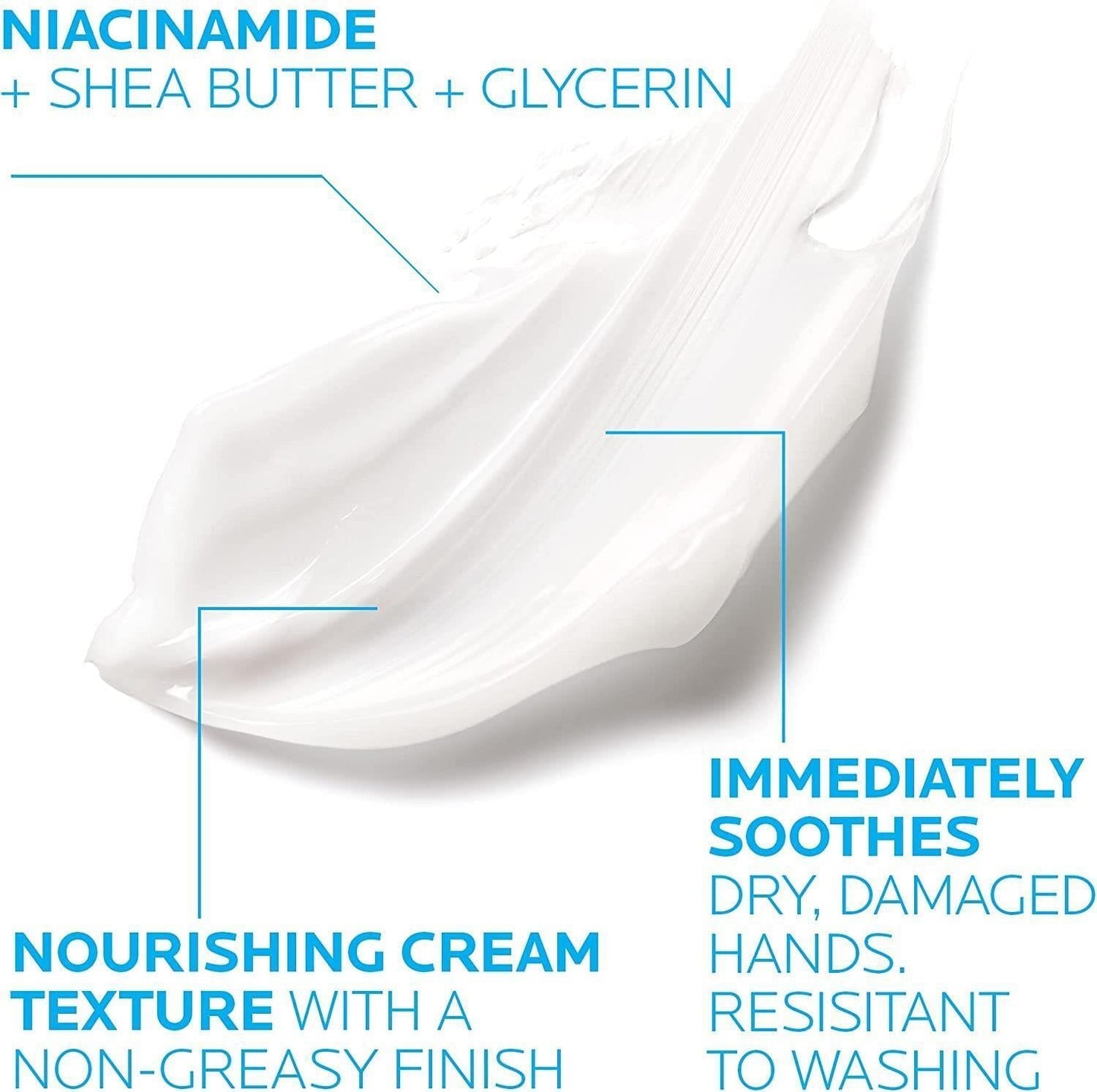 La Roche-Posay Cicaplast Mains: Repairing Hand Cream for Dry, Cracked Hands - Hypoallergenic Moisturizer for Sensitive Skin & Eczema Relief