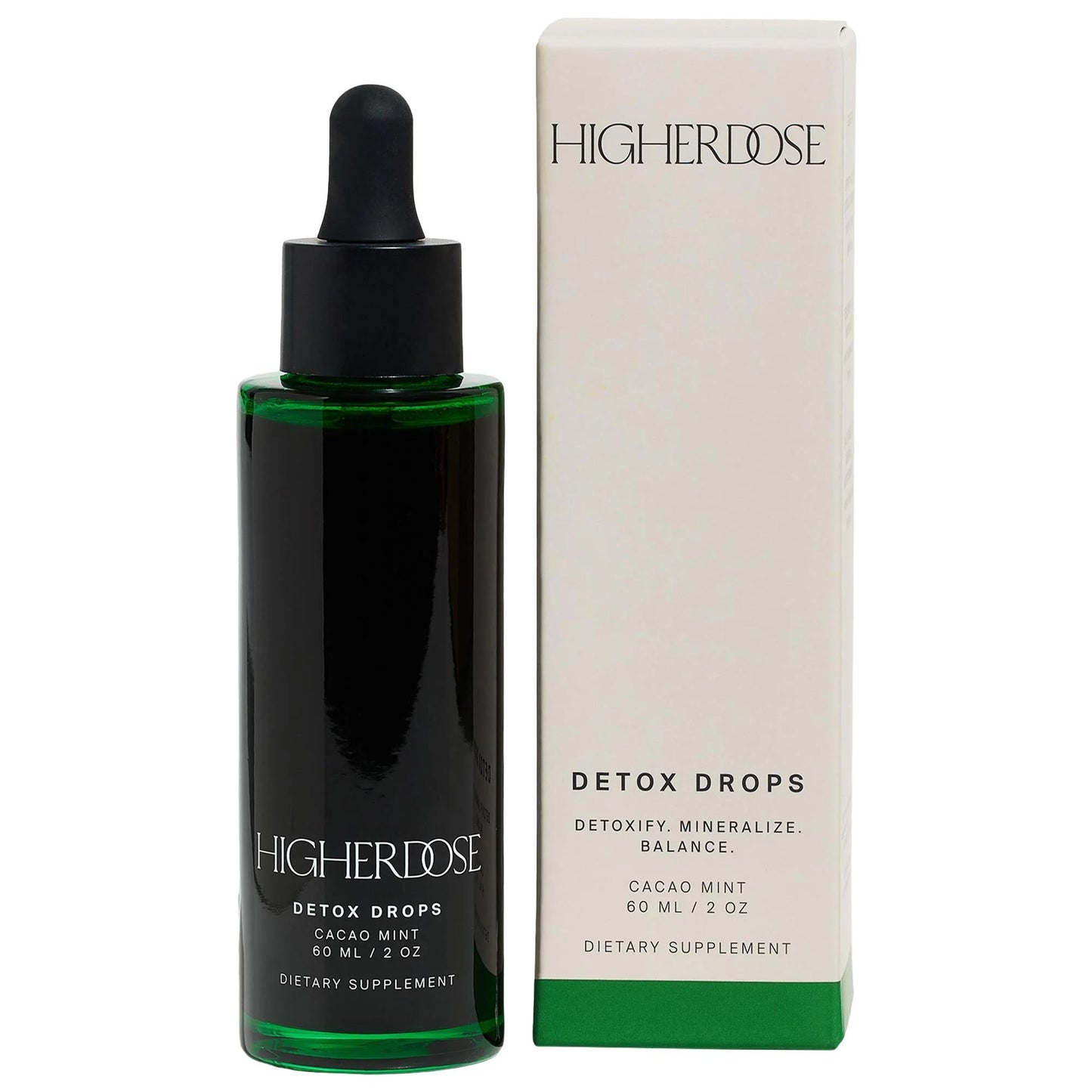 HigherDOSE Detox Drops with Magnesium, Chlorophyll & Milk Thistle - Natural Detox Elixir for Energy, Focus & Glowing Skin