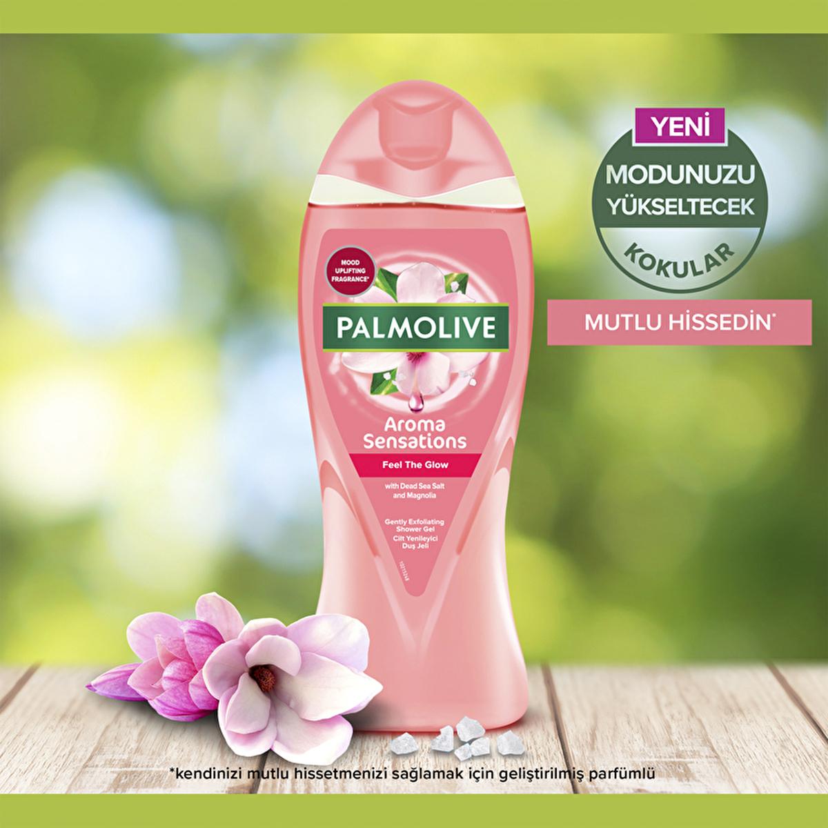 Palmolive Aroma Sensations: Skin Rejuvenating Bath and Shower Gel with Magnolia & Dead Sea Salt - Natural Glow, Dermatologically Tested