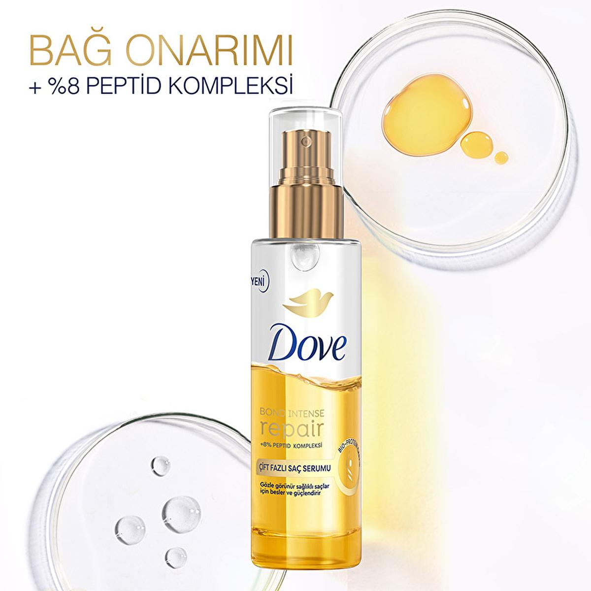 Dove Hair Repair Serum - Dual Phase Formula with Peptide Complex for Damaged Hair