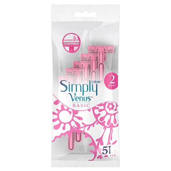 Gillette Venus Basic Disposable Razors - 5 Pack - Smooth Skin & Comfort - Women's Razor, Travel-Friendly & Affordable Shaving