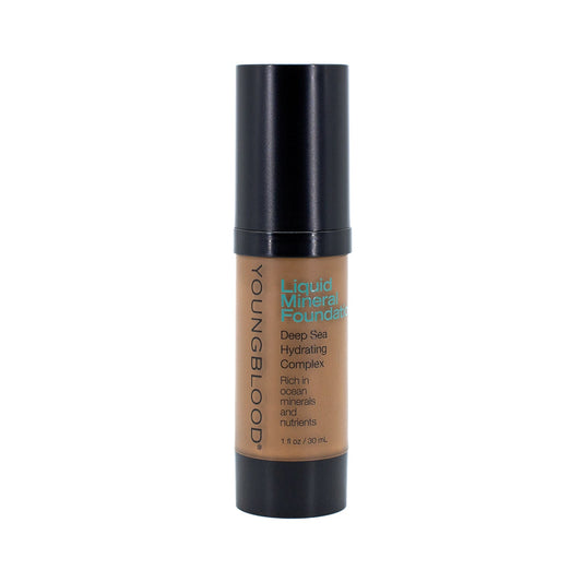 YOUNGBLOOD Liquid Mineral Foundation CHESTNUT 1oz - Imperfect Box - M2G
