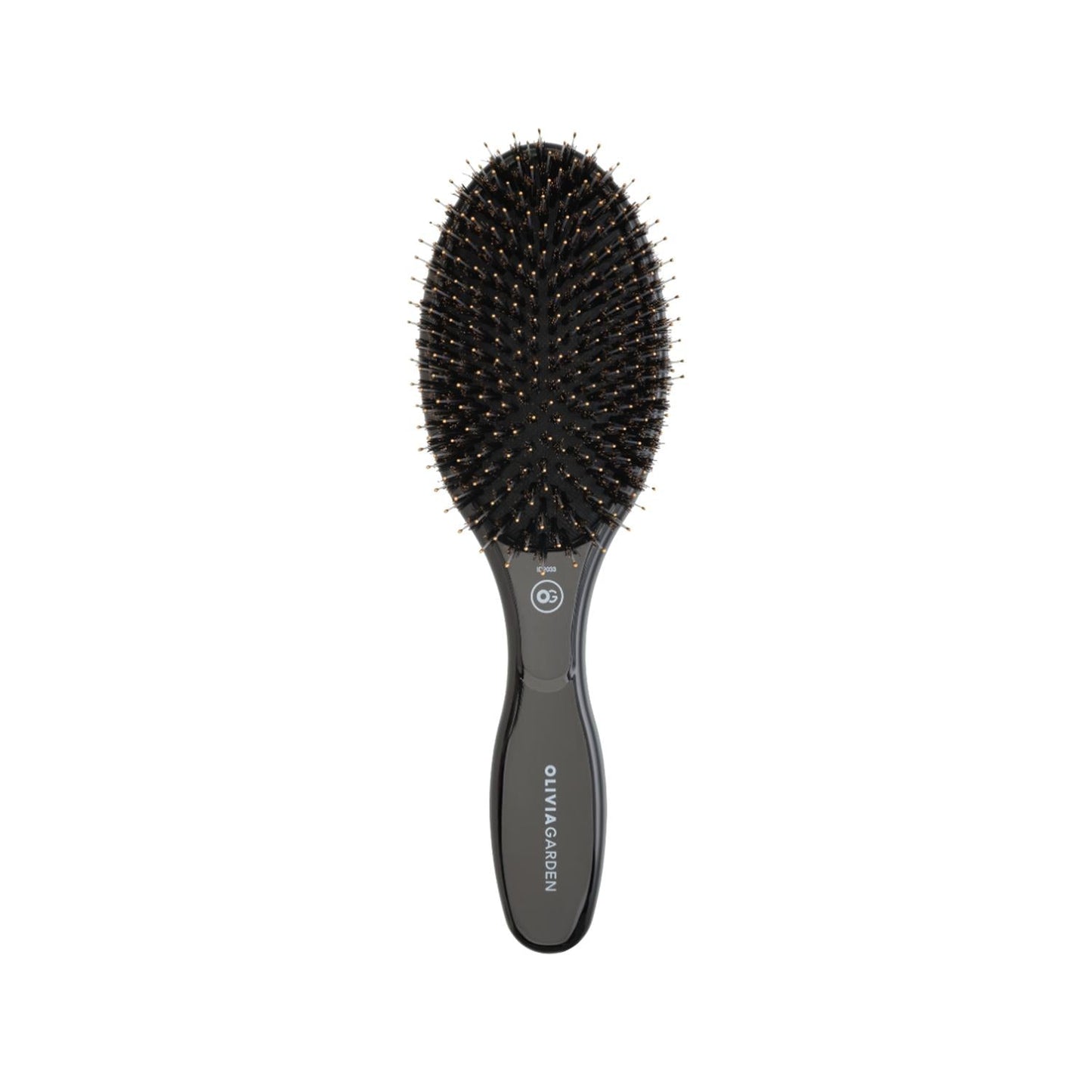 Olivia Garden Expert Care Oval Boar Nylon Bristles Hair Brush - Black, Professional-Grade Detangling & Styling