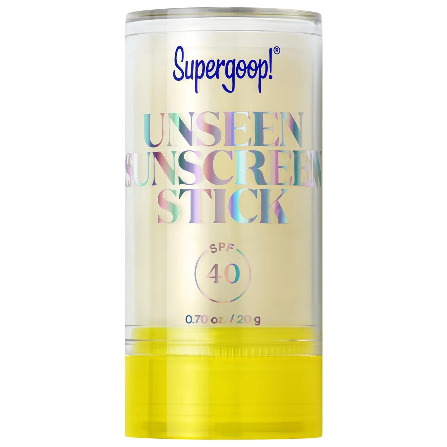 Supergoop. Unseen Sunscreen Stick SPF 40: Invisible, Clear Sun Protection for Oily Skin & Makeup Reapplication | Portable & Non-Greasy