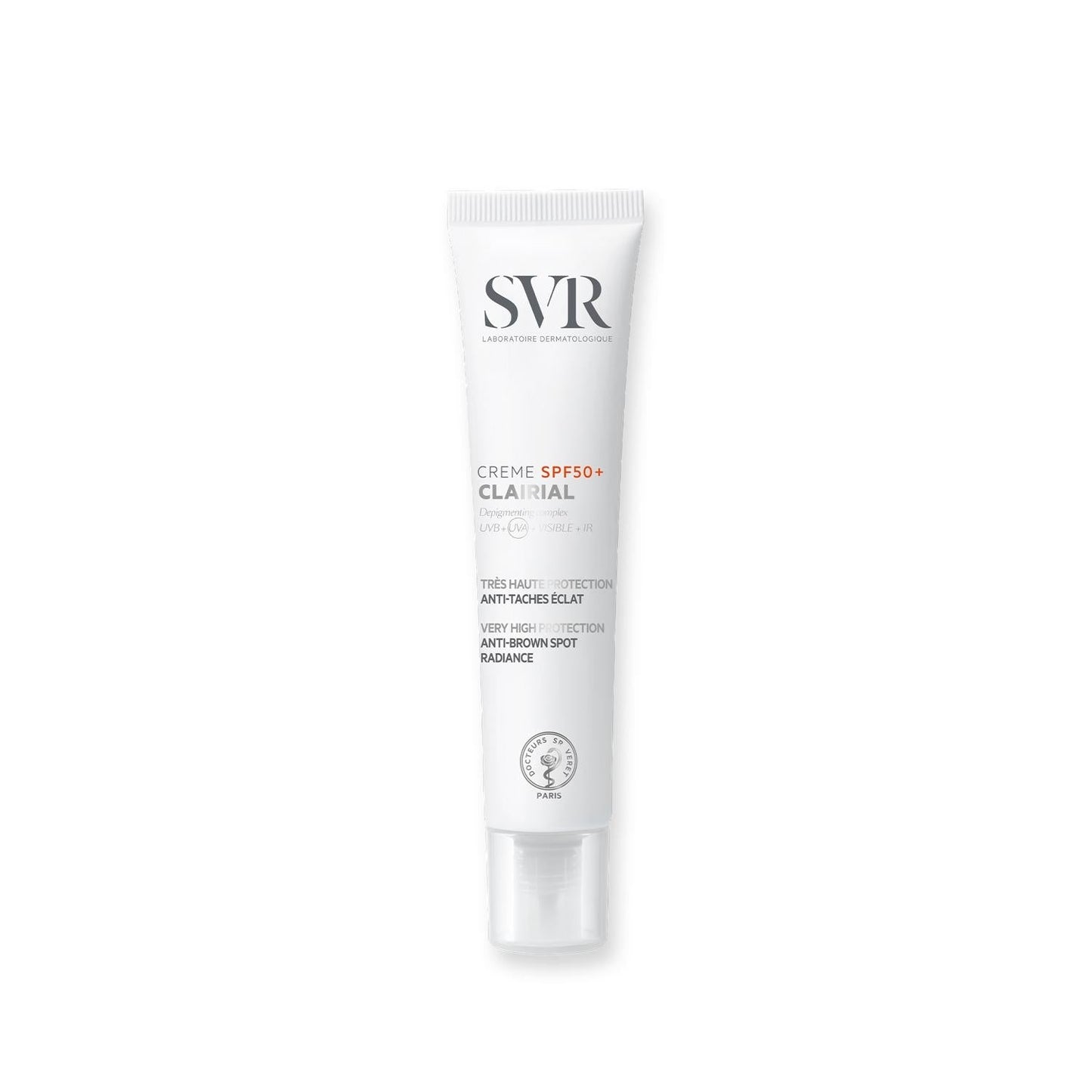 SVR Clarial Creme SPF50+ Sunscreen Cream for Sensitive Skin, Evens Skin Tone - 1.35 fl oz