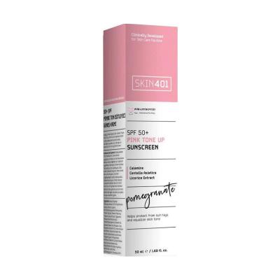 Skin401 Vegan SPF50+ Pink Tone Up Sunscreen - Cruelty-Free, Even Skin Tone, 1.69 fl oz