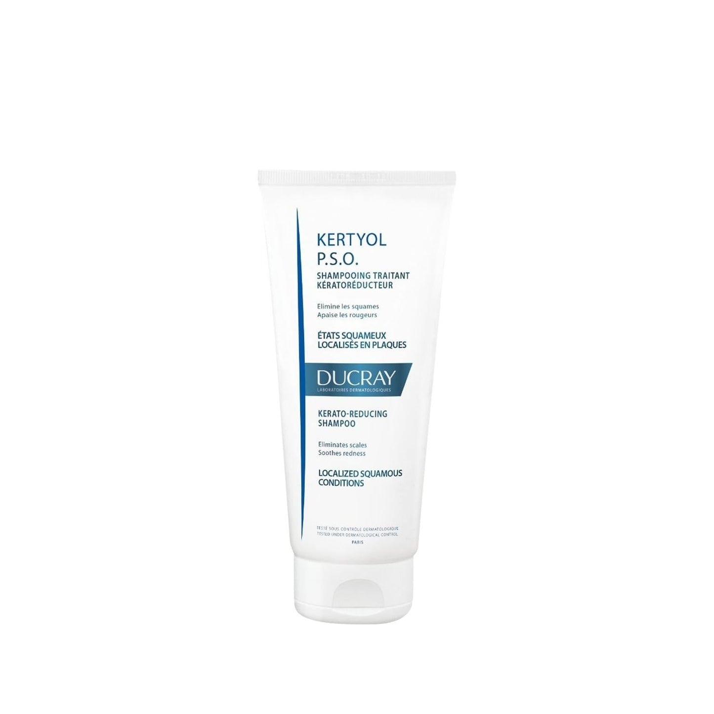 Ducray Kertyol P.S.O. Anti-dandruff Shampoo for Scalp Psoriasis Treatment - 200ml, Dermatologically Tested for Flaking Relief