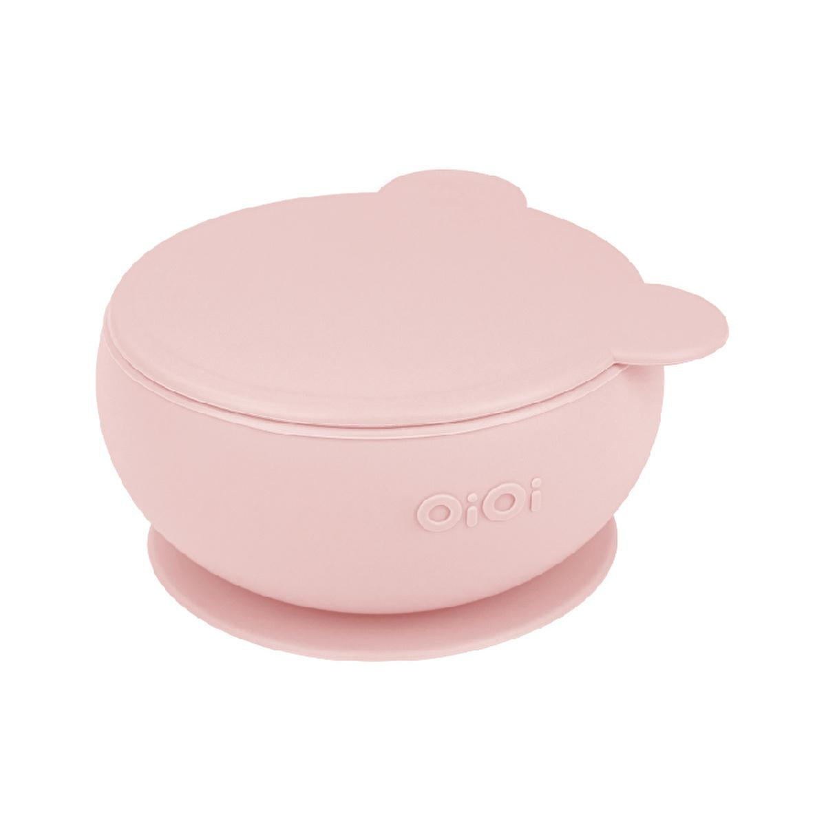 OiOi 100% Premium Silicone Baby Bowl - Vacuum Sealed, Non-Toxic, Microwave Safe, Pinky Pink