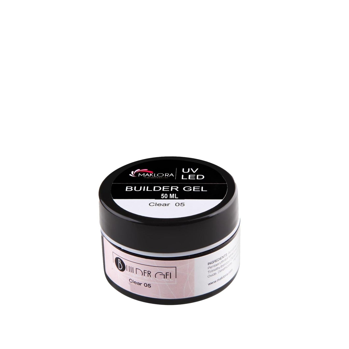 Maklora Clear Nail Builder Gel - 50ml Nail Extension Gel for Nail Enhancement and Art