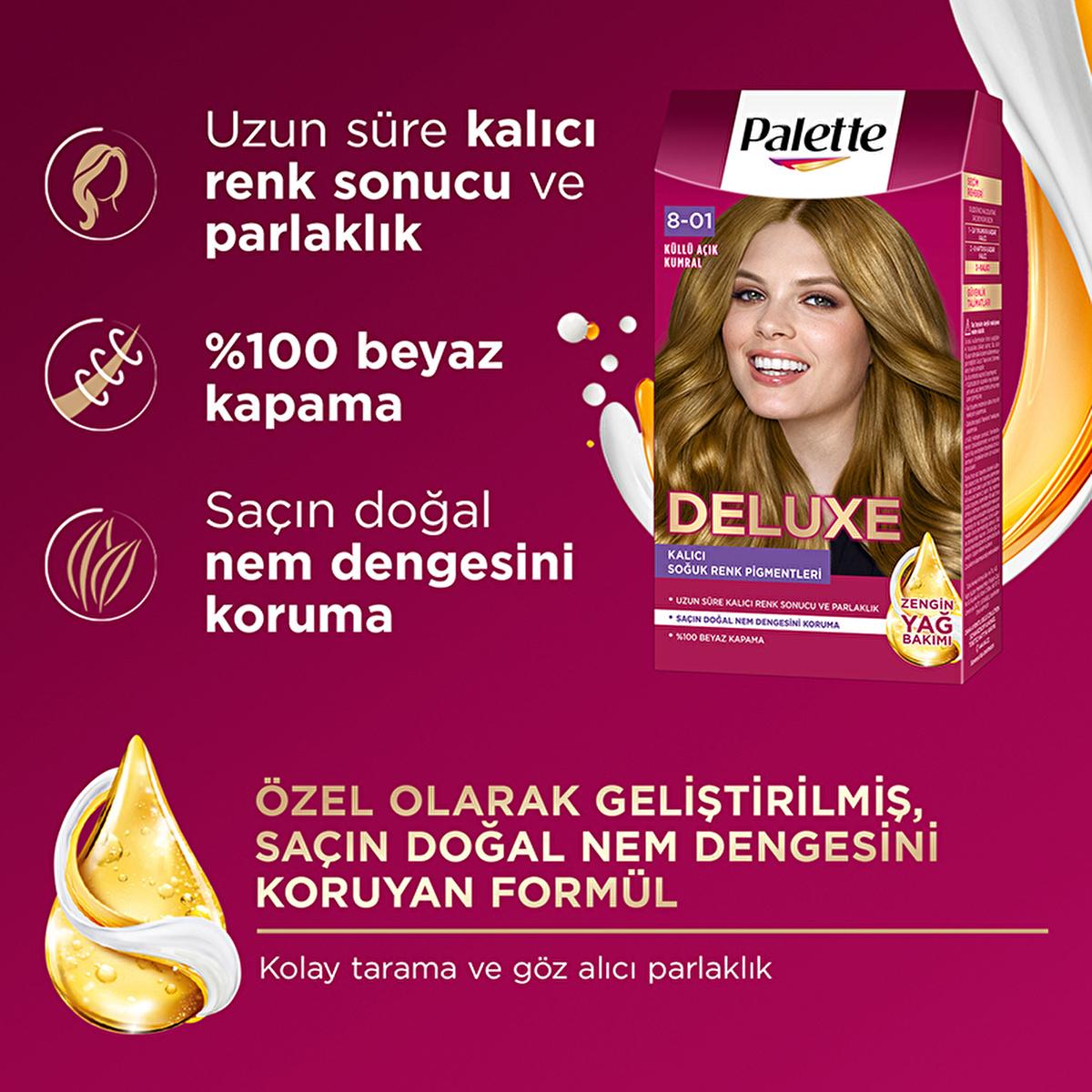 Palette Deluxe KŸllŸ A�õk Kumral Hair Dye: Intense Light Ash Blonde Color, Perfect Grey Coverage & Long Lasting Shine