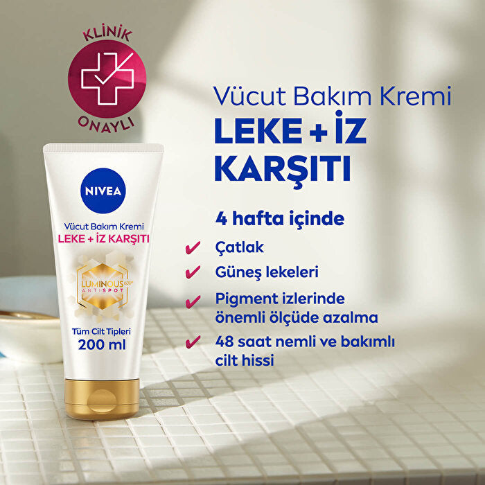 Nivea Luminous Spot Treatment Body Cream 200ml - Uneven Skin Tone