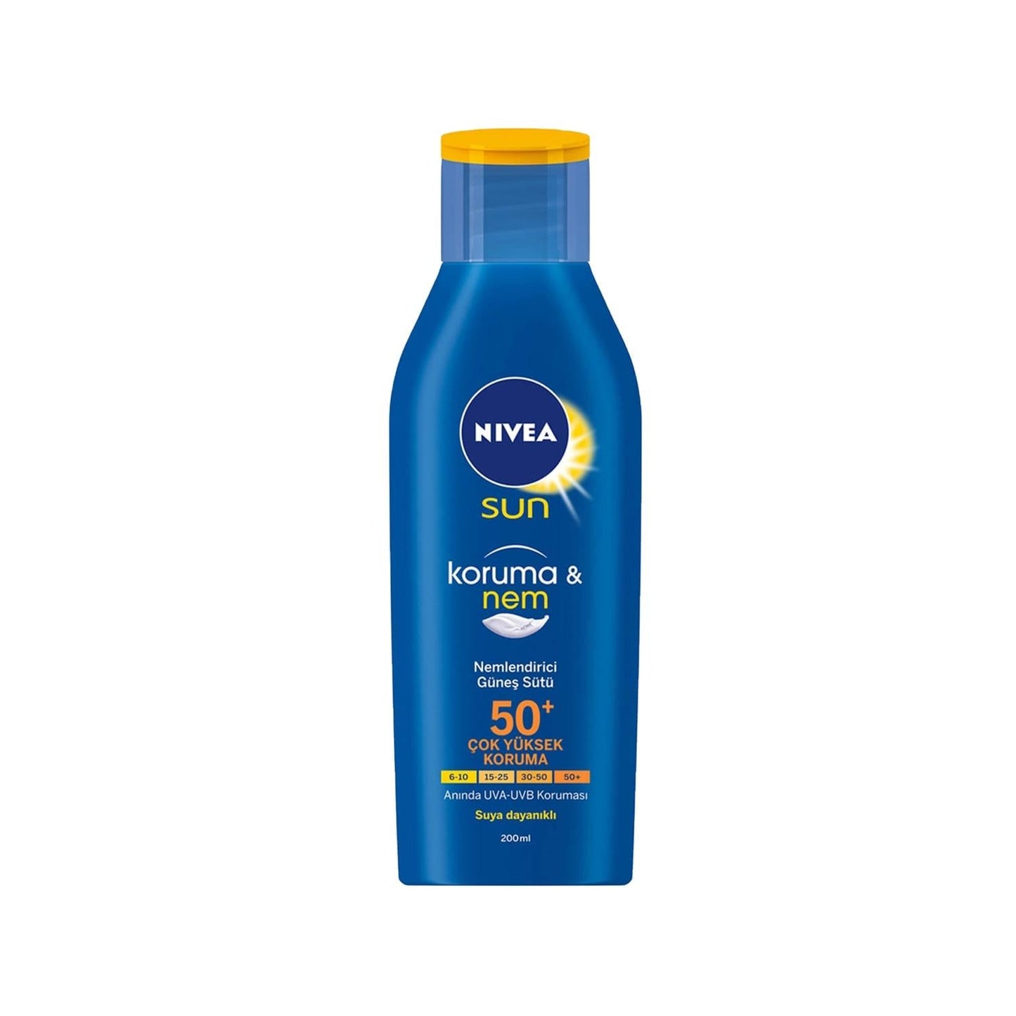 Nivea Sun SPF50 Sunscreen Lotion - 200ml, Supports Skin Barrier Function