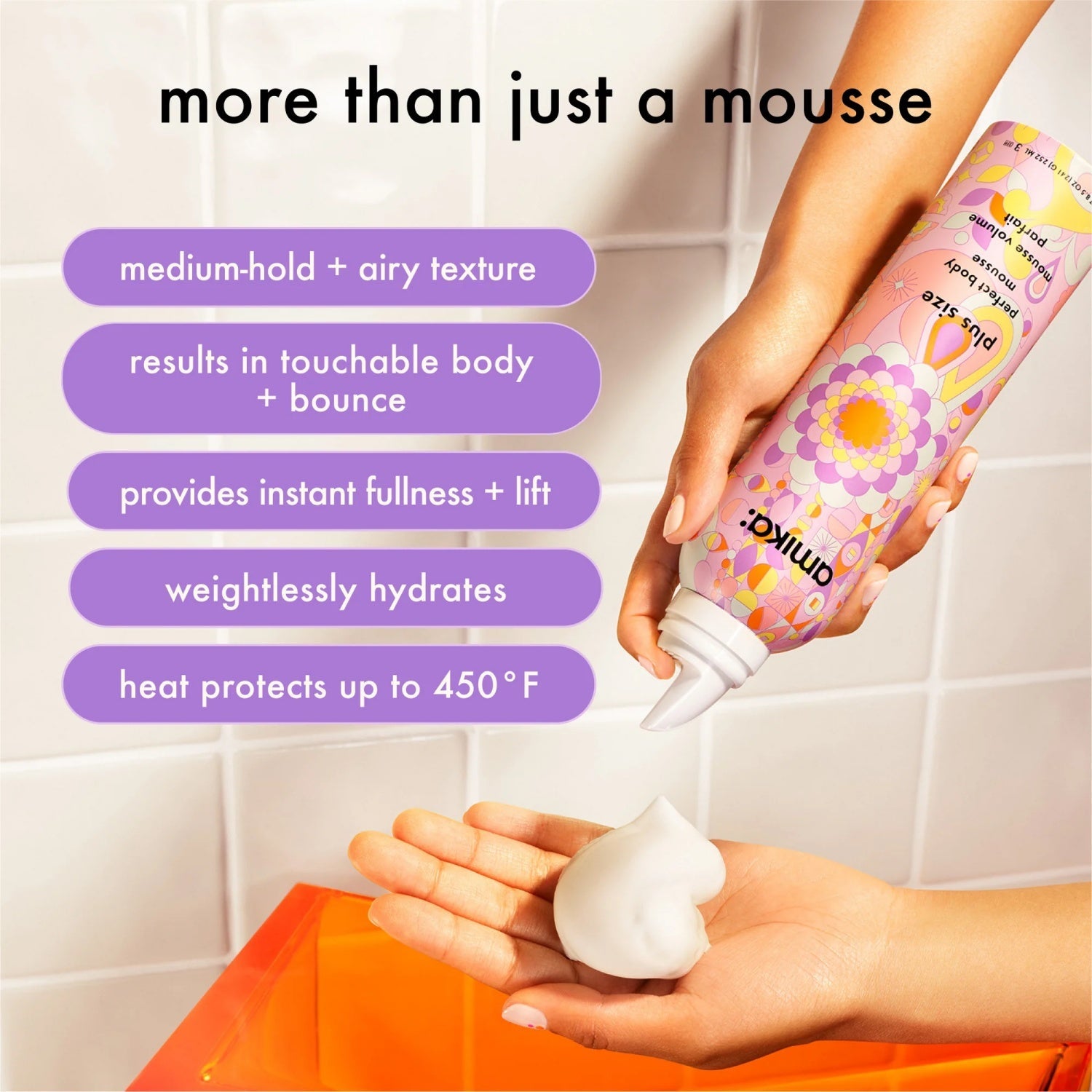 Amika Plus Size Perfect Body Mousse 8.5 Oz - M2G