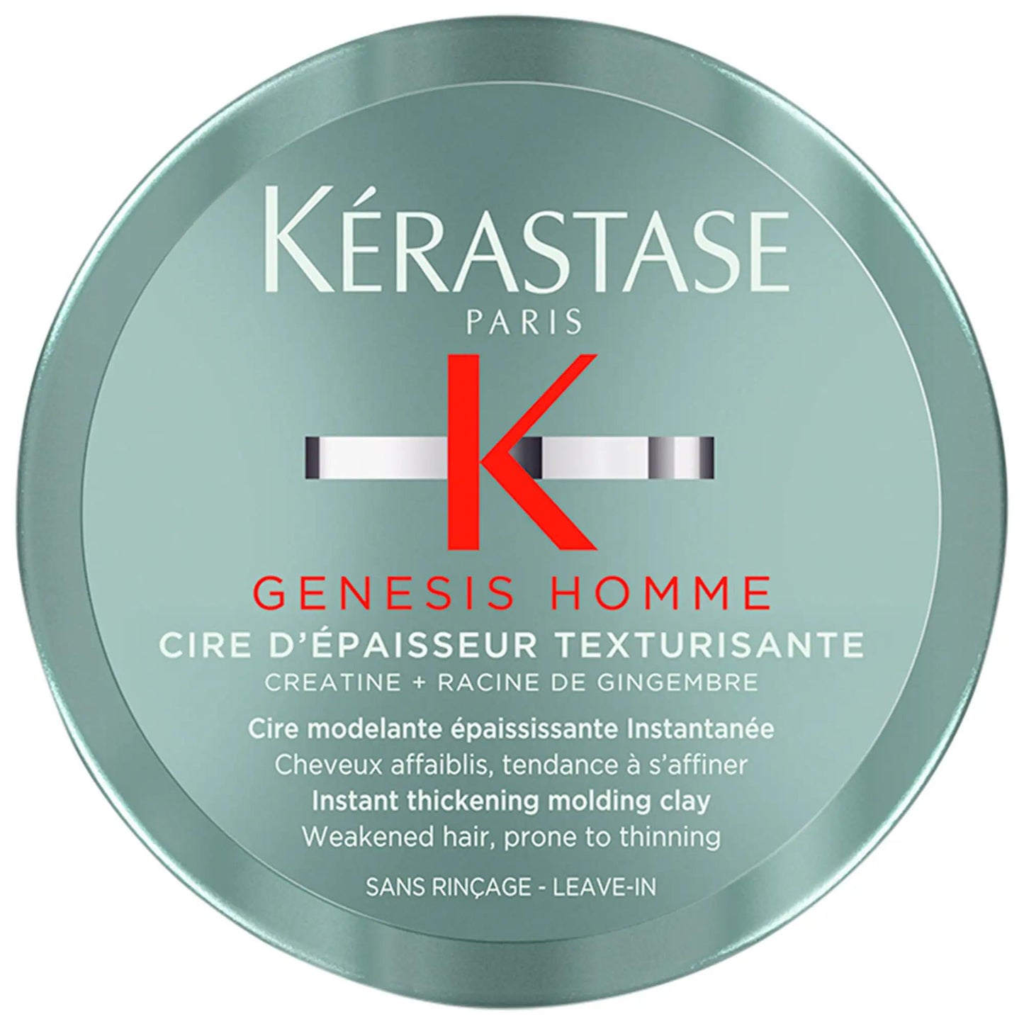 Genesis Homme Light-Hold Styling Wax Pomade for Men - Non-Greasy, Hair Thickening Product