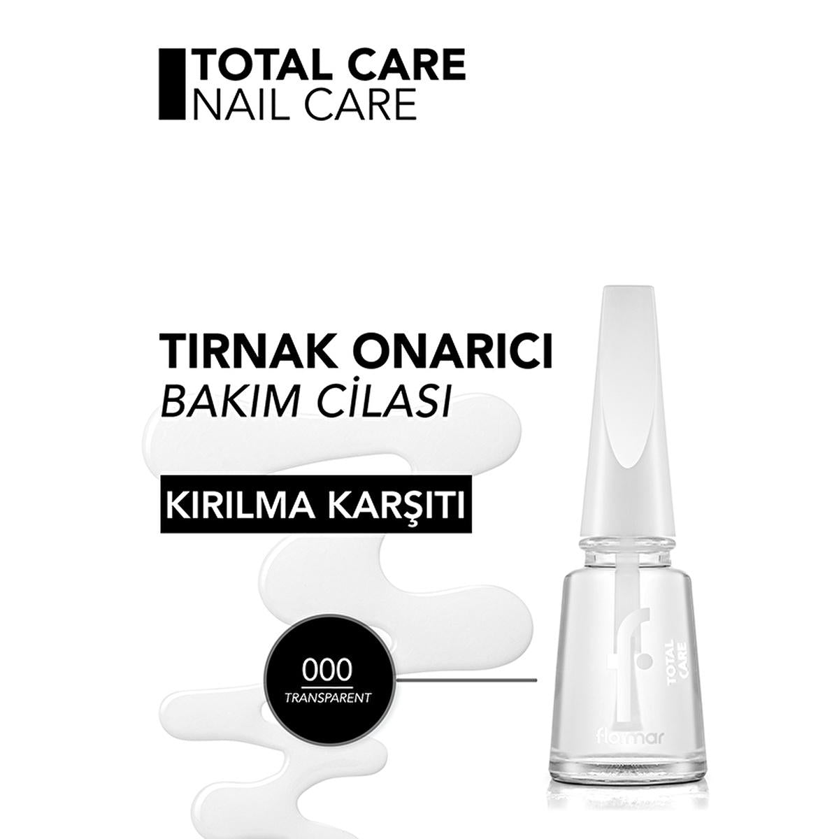 Flormar Total Repair Nourishing Nail Care Product & Polish Base - Transparent