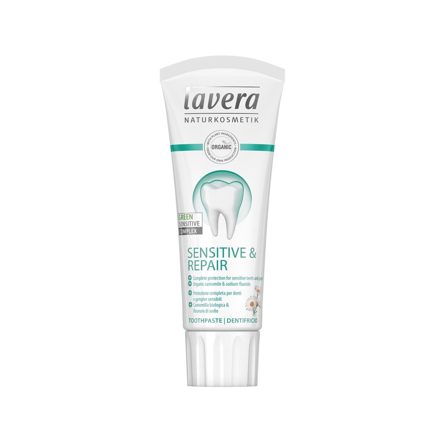 Lavera Natural Toothpaste for Sensitive Teeth and Gums - 75ml, Restorative Oral Care