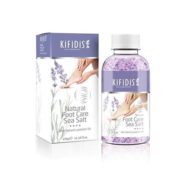 Kifidis Lavender & Menthol Foot Soak - Relaxing Foot Bath Salts, Exfoliating Scrub, Revitalizes & Softens Feet - 330g
