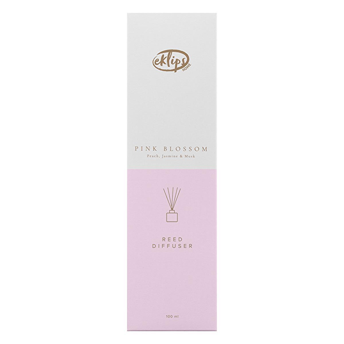 Eklips Pink Blossom Reed Diffuser - 100ml Floral Home Fragrance for a Fresh Indoor Scent