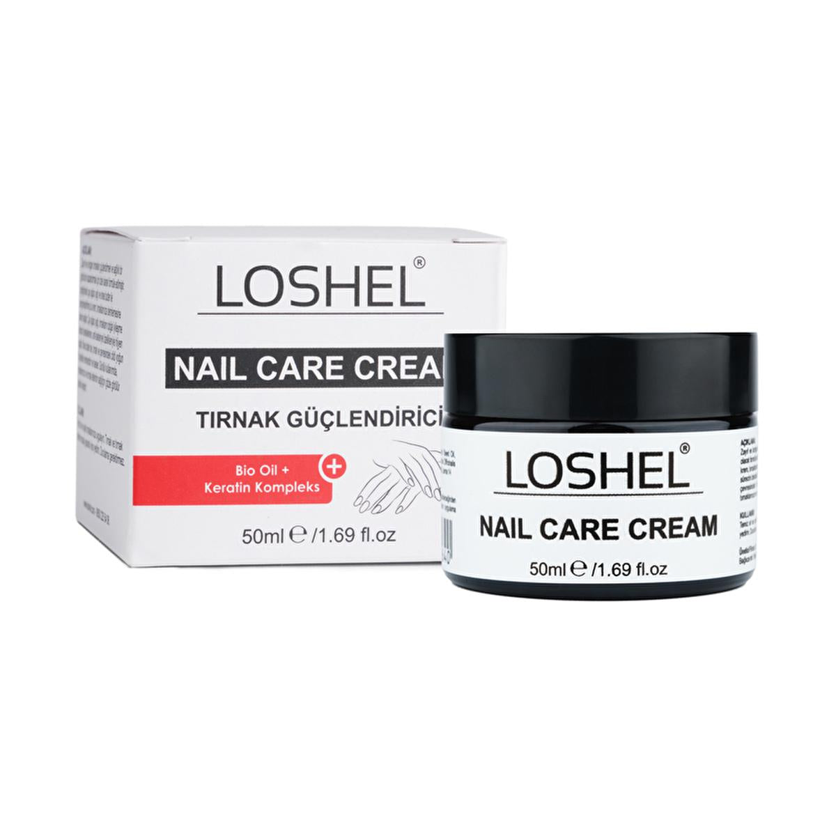Loshel Nail & Cuticle Care Cream - Strengthens & Moisturizes Nails with Shea Butter & Keratin