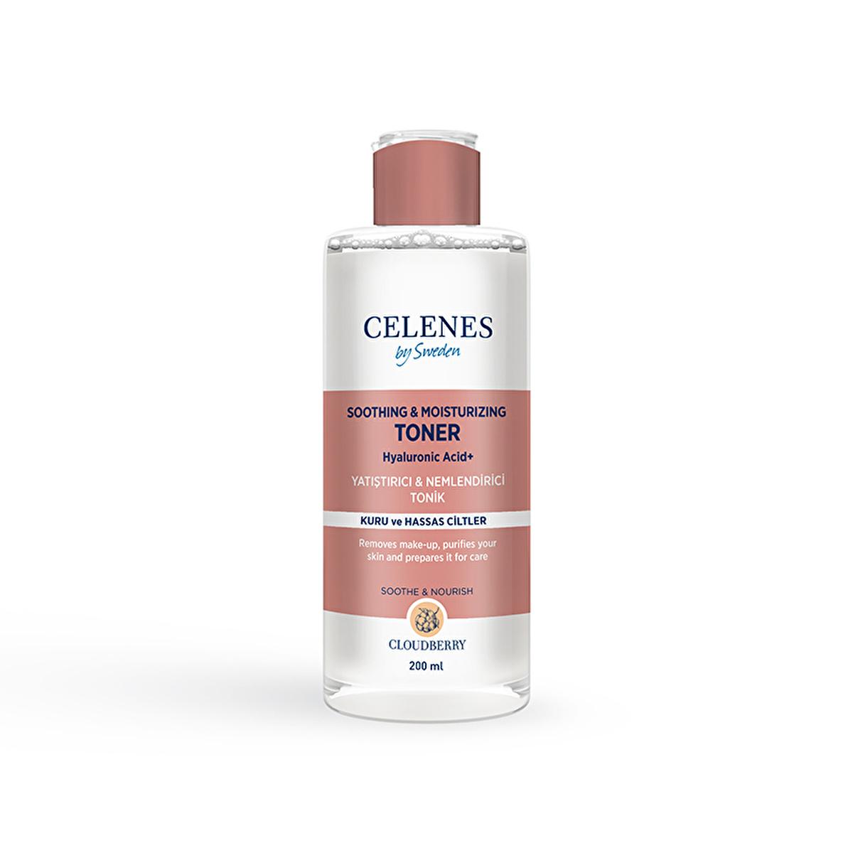 Celenes Cloudberry Hydrating and Soothing Toner - Natural Skincare with Hyaluronic Acid, Alcohol-Free, 6.76 fl oz