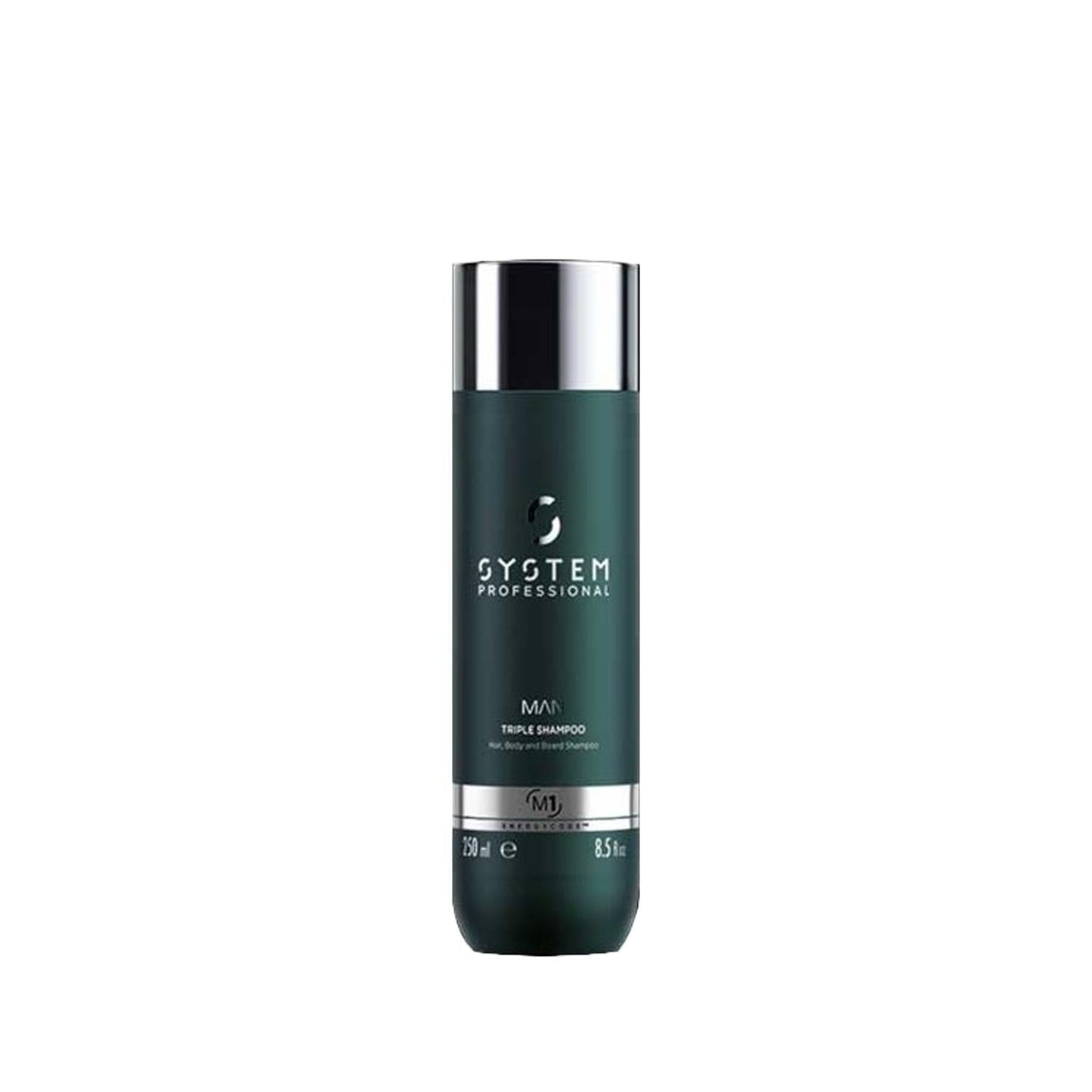 Wella System Professional Man 3-in-1 Shampoo - Simplifies Grooming for Hair, Body & Beard - 8.45 fl oz