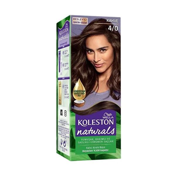 Koleston Naturals Coffee Brown Hair Dye: 6-Week Color, 100% Gray Coverage, Coconut Oil Infused - Achieve Natural-Looking At-Home Hair Color