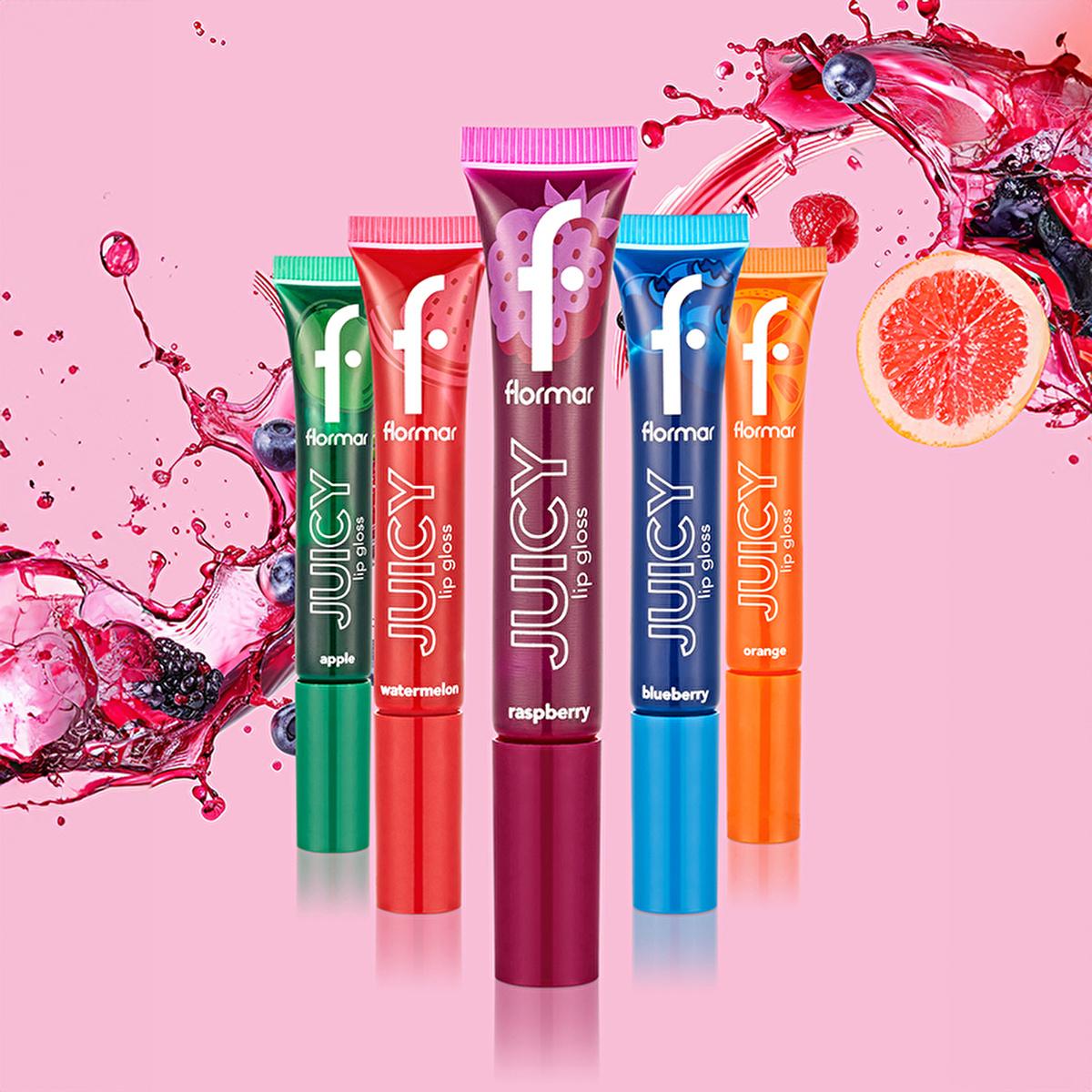 Flormar Juicy Lip Gloss - Moisturizing, Natural Color, Fruit Flavored - Lip Care for Dry Lips