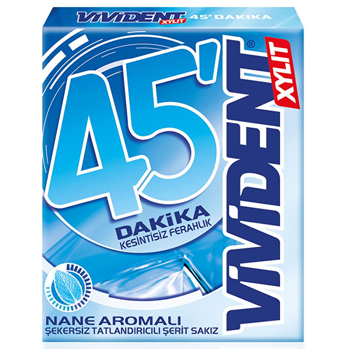 Vivident 45-Minute Mint Chewing Gum: Long-Lasting Fresh Breath, Sugar-Free, and Portable - Perfect for On-The-Go Freshness.