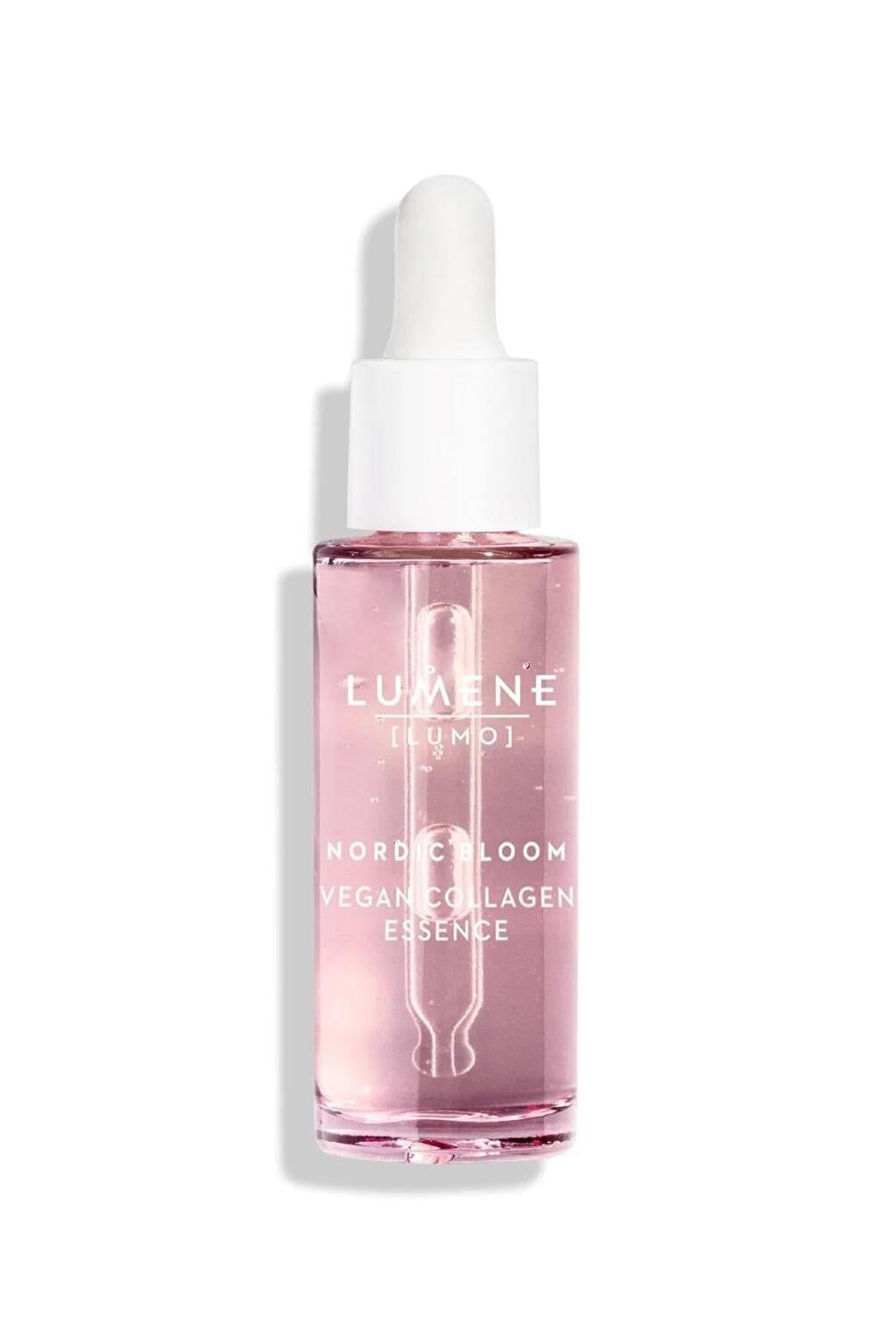 Lumene Vegan Collagen Essence Serum - Hydrating Anti-Aging Skincare with Hyaluronic Acid & Swedish Cherry Extract - 30ml