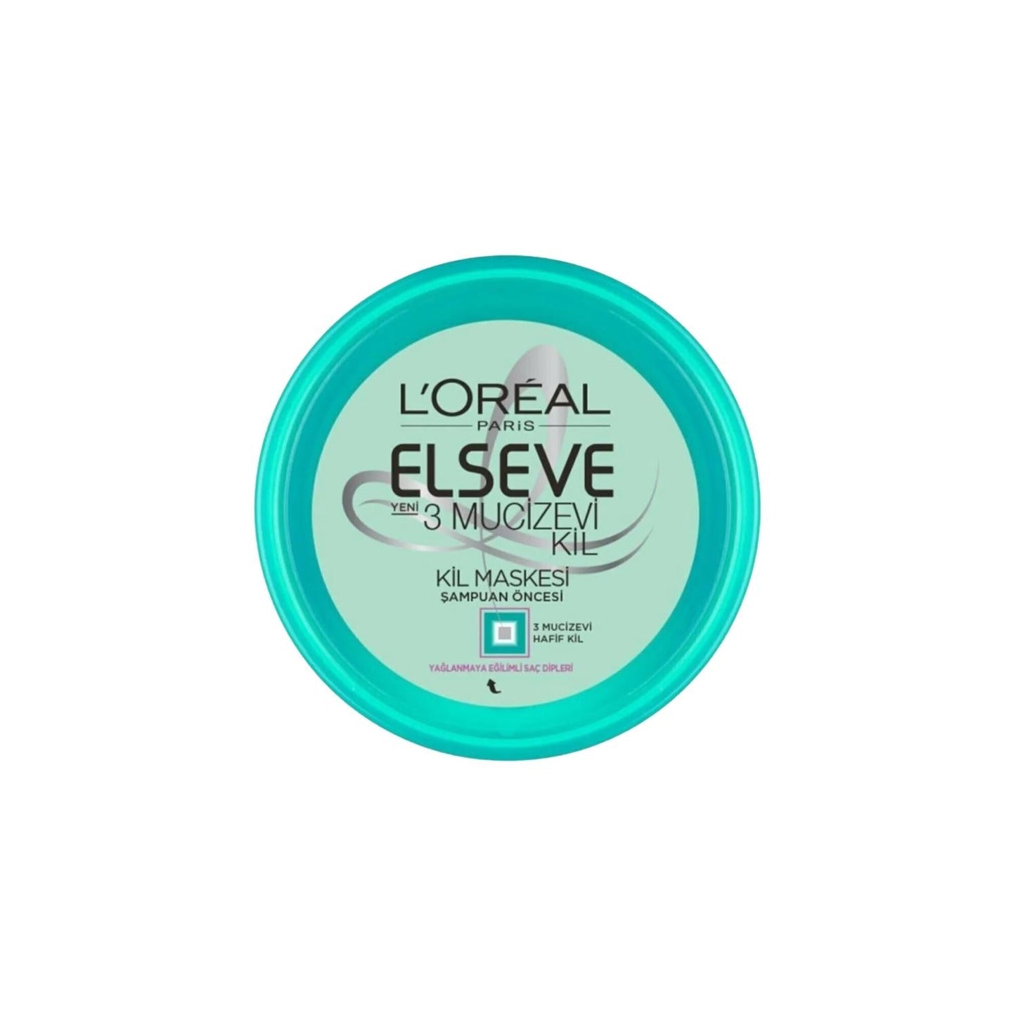 Loreal Paris Elseve 3 Mucizevi Kil Hair Mask - Nourishing Pre-Shampoo Treatment for Healthy Hair