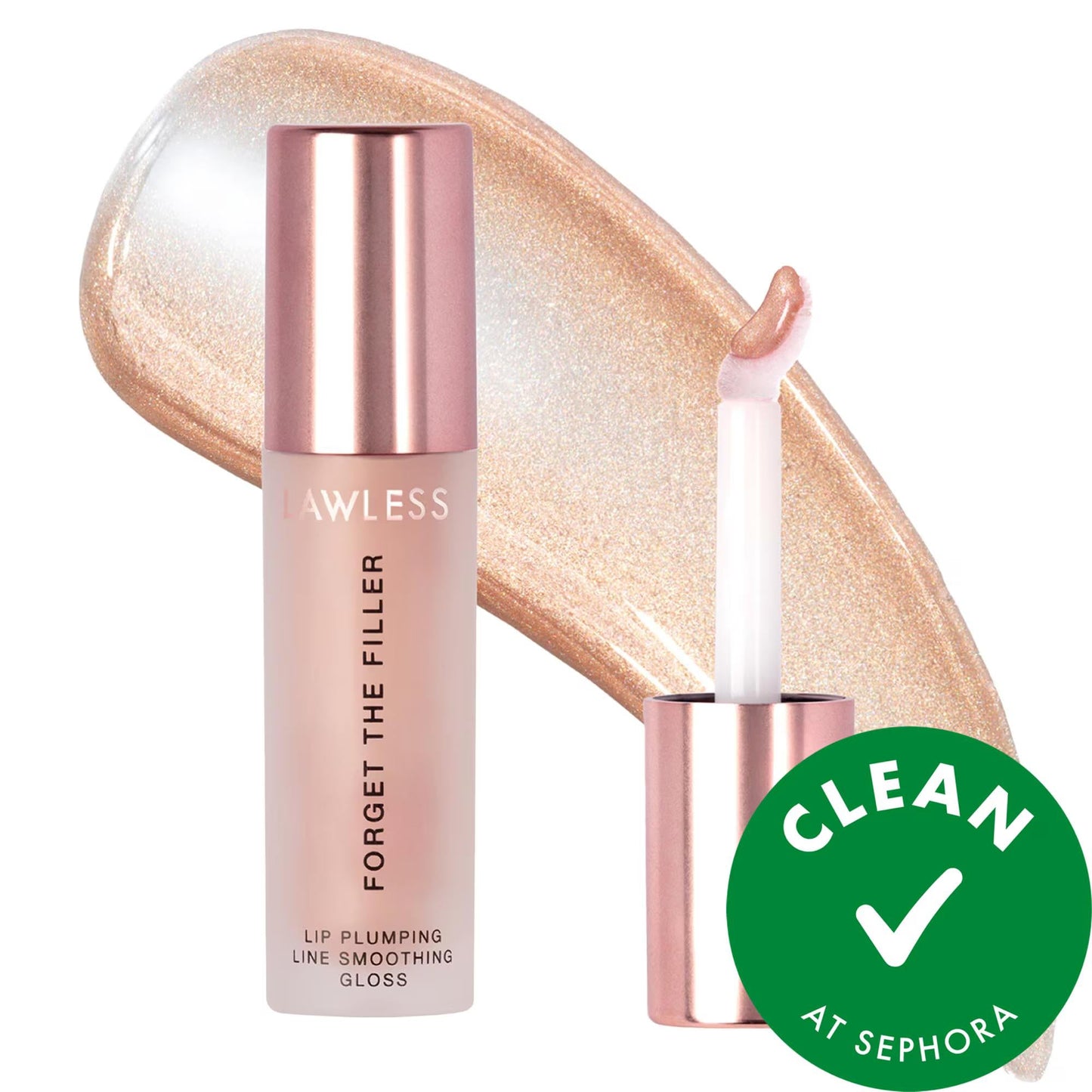 Forget The Filler Lip Plumper: Hydrating Lip Gloss for Visible Lip Volume & Smoothing - Vegan & Cruelty-Free