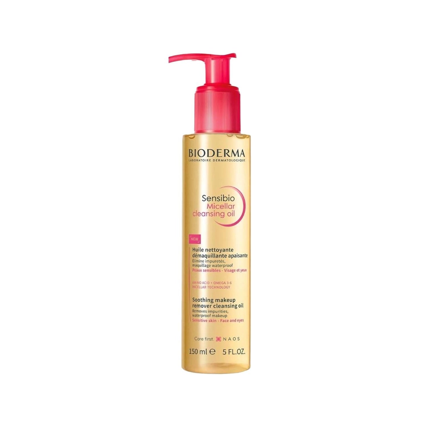 Bioderma Sensibio Micellar Cleansing Oil - Gentle Makeup Remover for Sensitive Skin, 5.07 fl oz