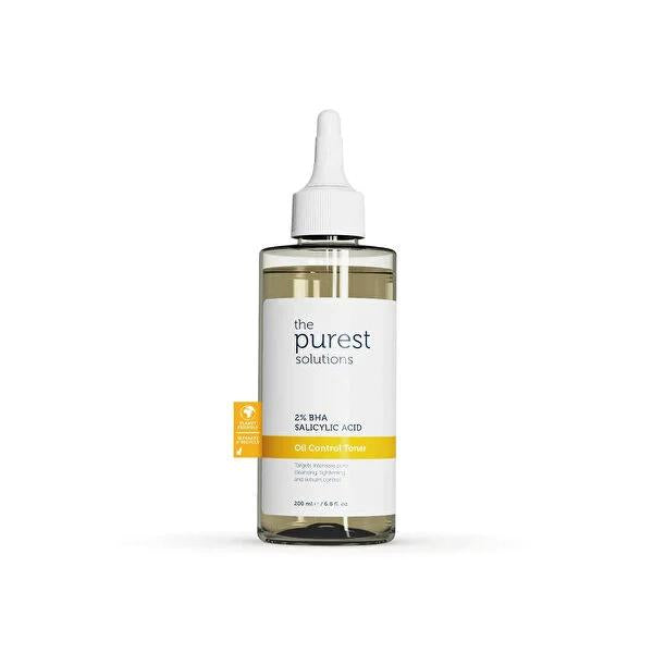 The Purest Solutions Oil Control Toner with 2% BHA Salicylic Acid - Natural Skincare for Oily Skin