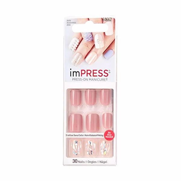 Impress Adhesive Nail Stickers Shimmer - 24 Piece Set for Salon-Quality Nail Designs