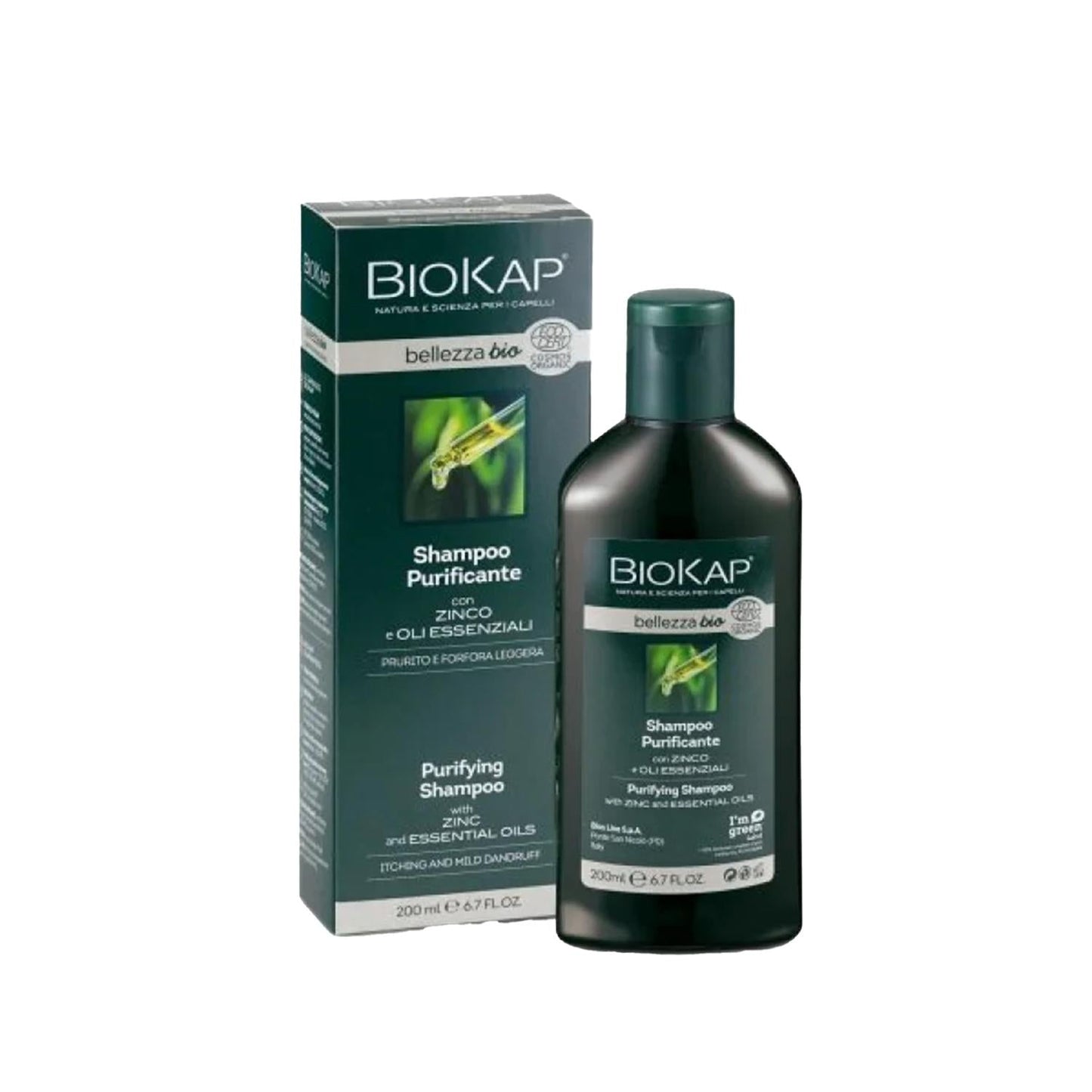 Biokap Bellezza Bio Purifying Shampoo 200ml - Natural Cleansing Shampoo for Healthy Hair