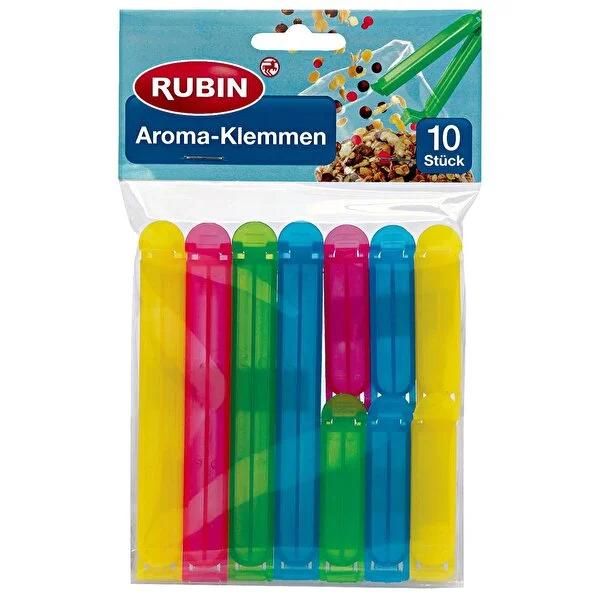 Rubin Colorful Food Bag Clips (10 Pack) - Airtight Kitchen Storage Solution