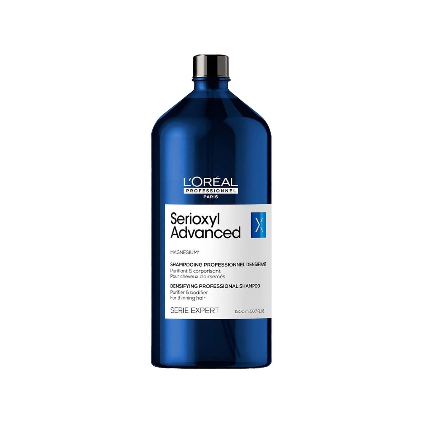 L'Oreal Professionnel Paris Serioxyl Advanced Shampoo - Density Enhancing for Fine Hair, 1500ml