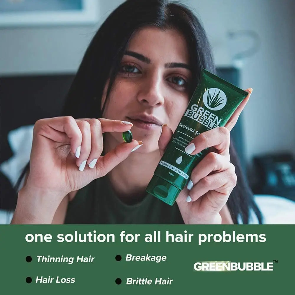 Green Bubble Hair Growth Set by Bubbly (Pack of 3)