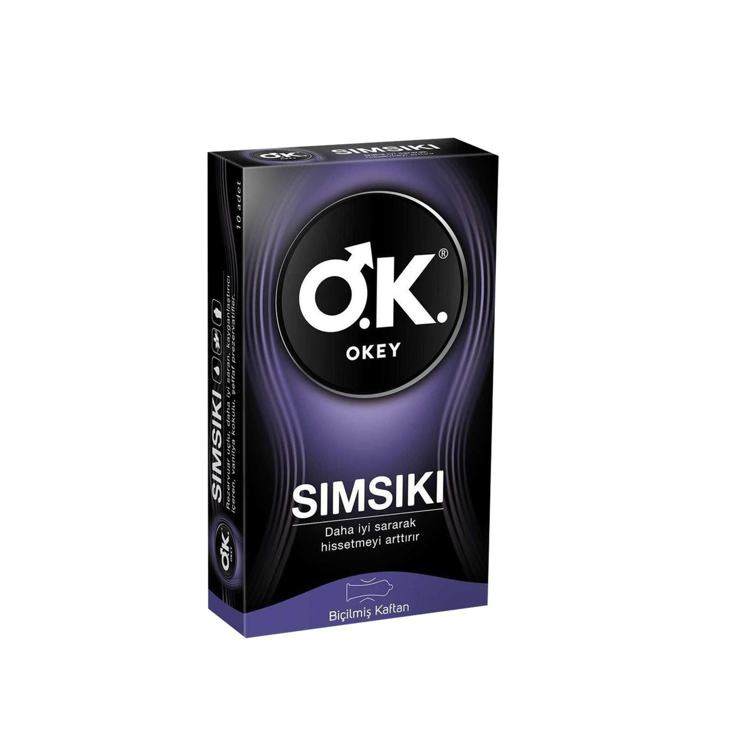 Okey Condoms - Extra Snug Fit Condoms 10 Pack for Safe Intimate Practices