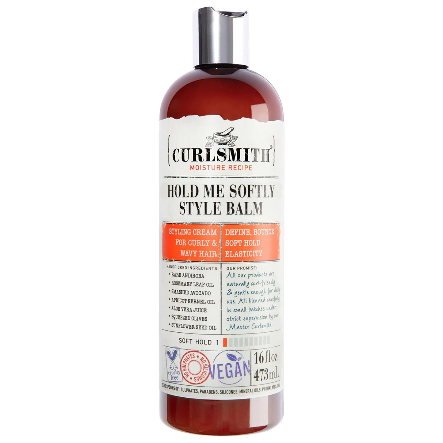 Hold Me Softly Curly Hair Styling Cream Balm - Vegan, Sulfate-Free Curl Enhancer for Wavy, Curly, Coily Hair