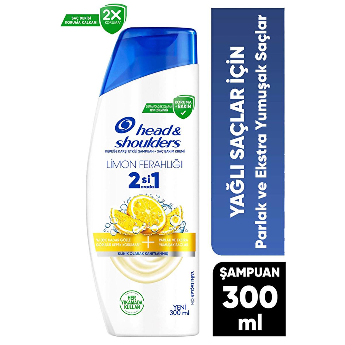 Head & Shoulders Lemon Fresh 2-in-1 Anti-Dandruff Shampoo: Cleanses, Conditions & Controls Oily Hair & Itchy Scalp for Men & Women